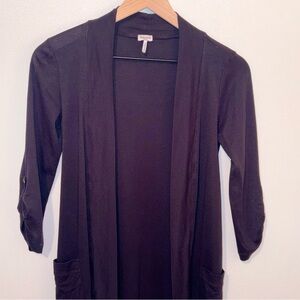 Splendid Black Cardigan‎ Sweater with Open Front Small